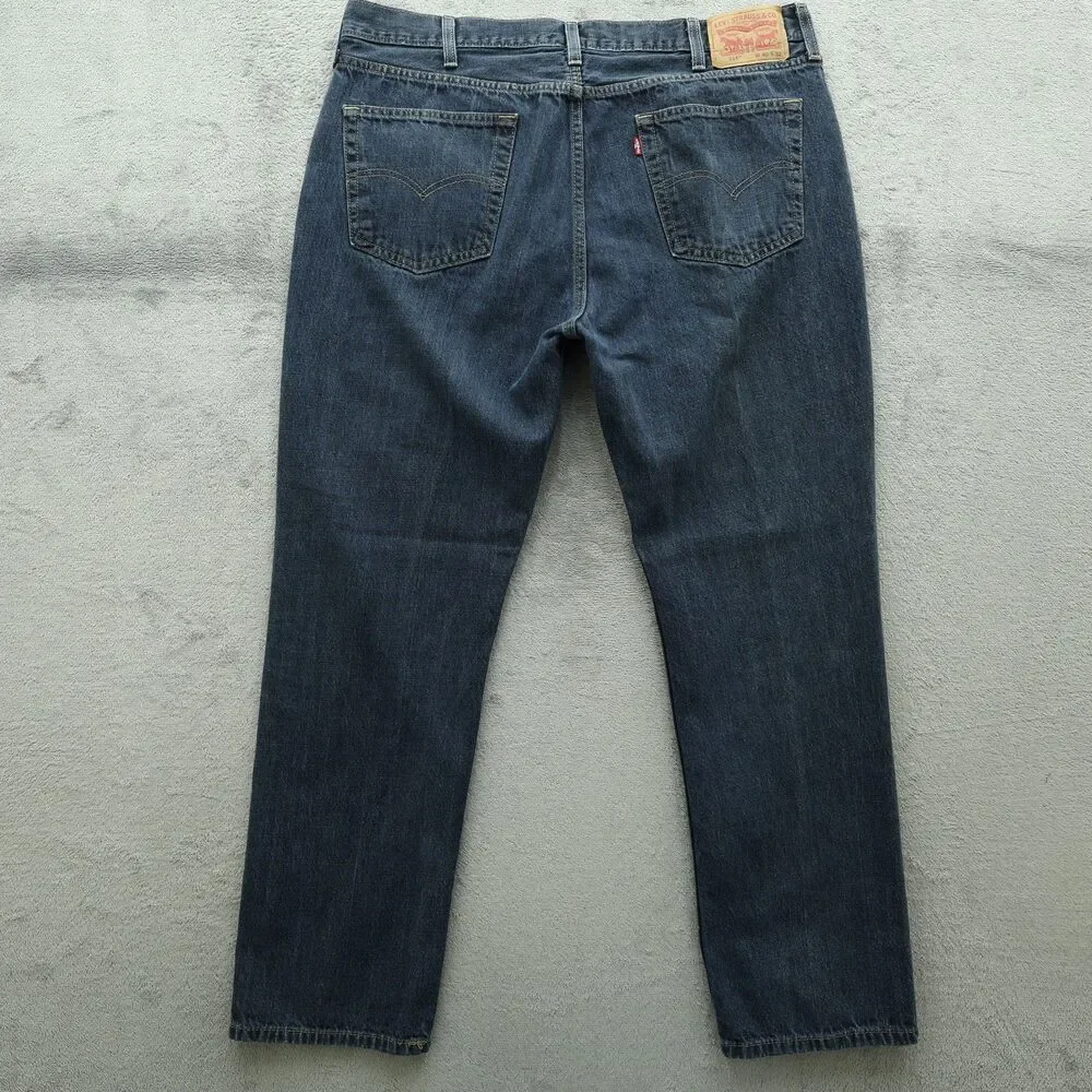 Levi's 514 Jeans Mens Size 40x32 Blue Straight Classic Fit Denim Medium Wash
